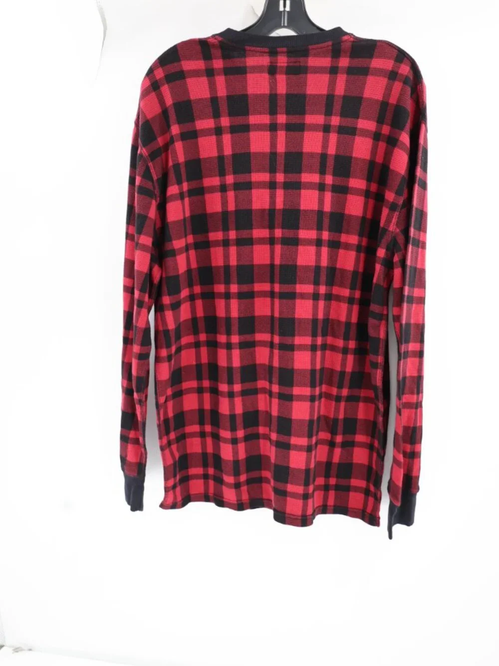 Polo Ralph Lauren Shirt Mens 2XL Termal Waffle Knit Plaid Long Sleeve pullover